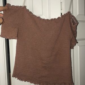 Ribbed, off the shoulder tube top